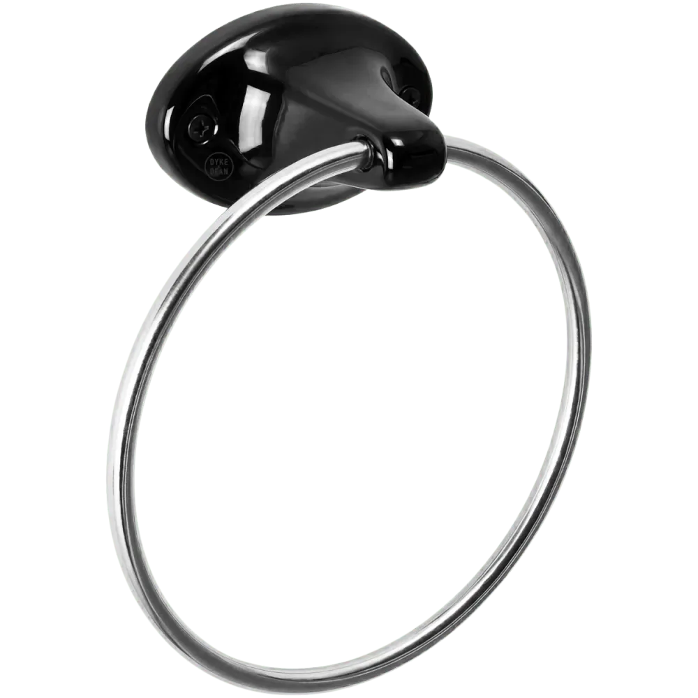 PORCELÆN HÅNDKLÆDE RINGBÆNGER SORT