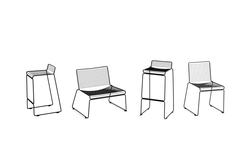HEE Bar Stool Low - Farve: White Solid Oak Wood