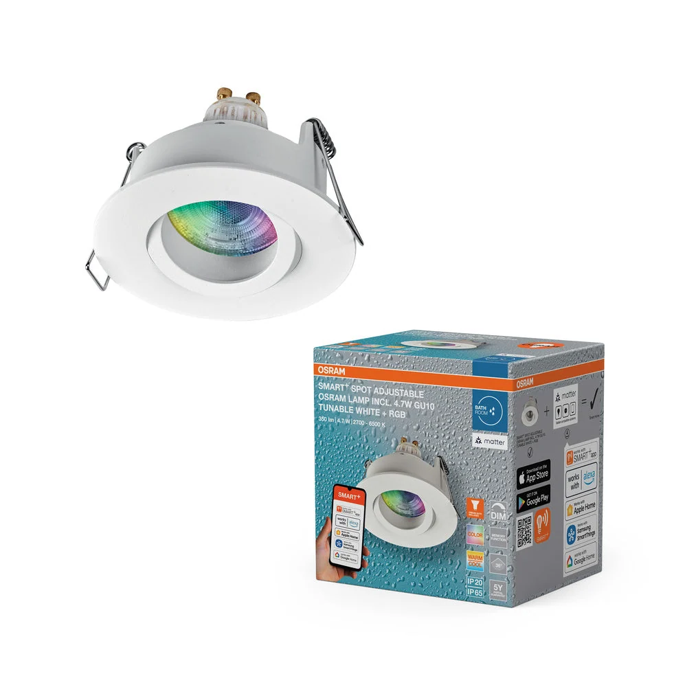 OSRAM SMART+ Matter spot adjust 350lm 4,7W/RGBW GU10 IP65 hvid