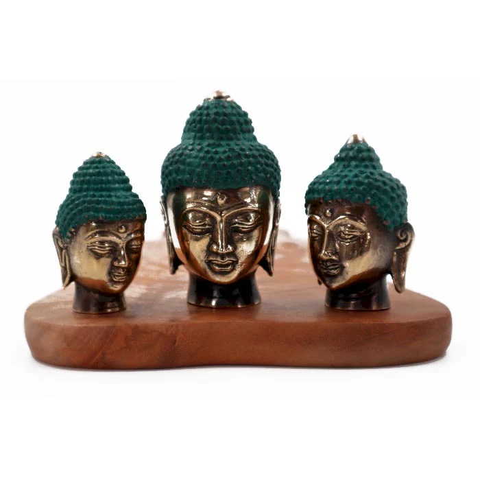 Buddha Hovedstatuer Sæt af 3