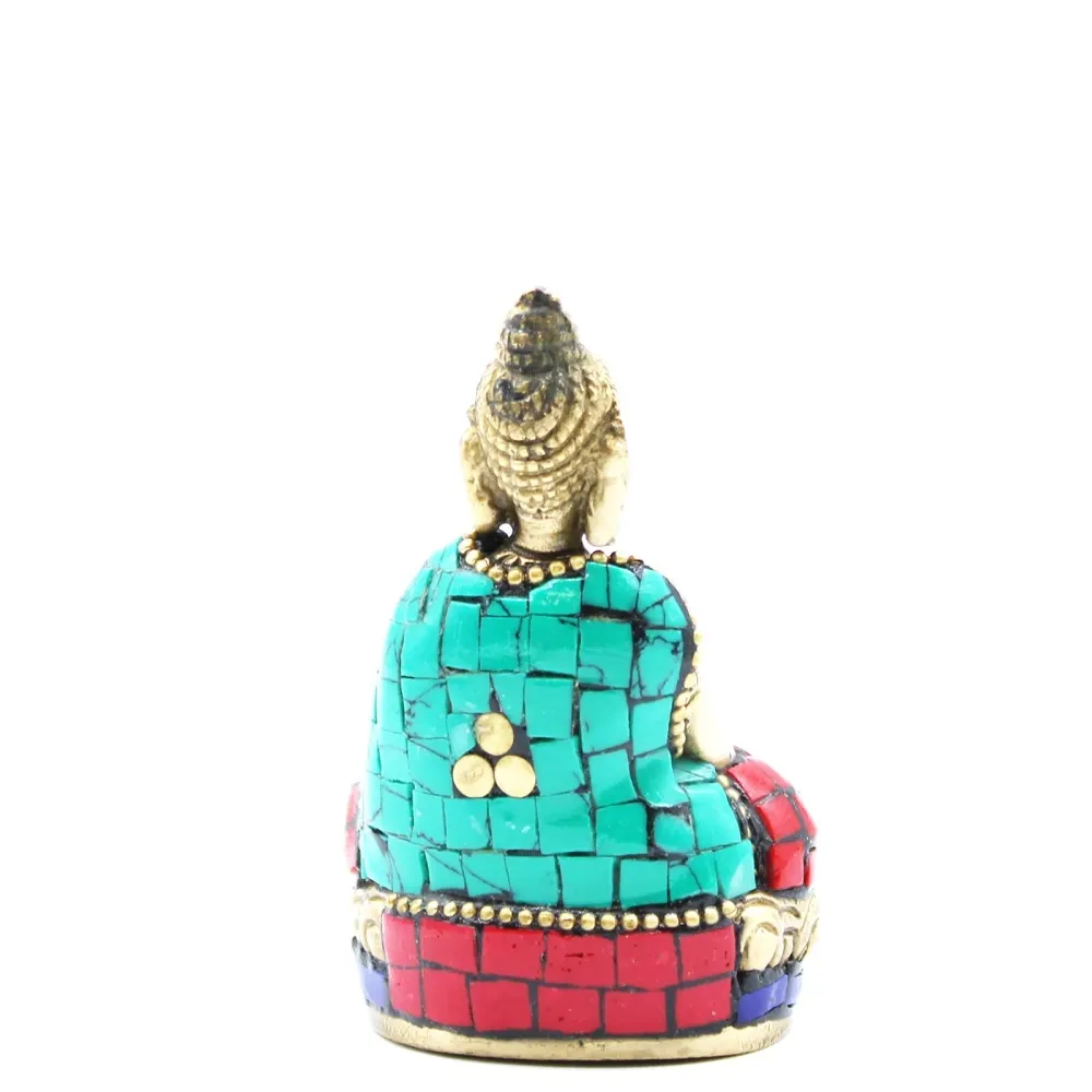 Messing Buddha Statue Hænder Op 7.5 cm