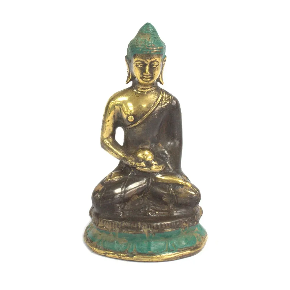 Messing Siddende Meditations Buddha Statue
