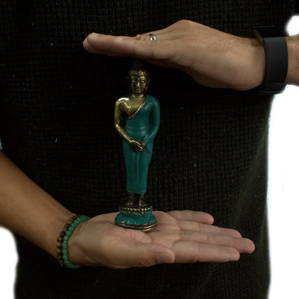 Stående Buddha Messing Statue