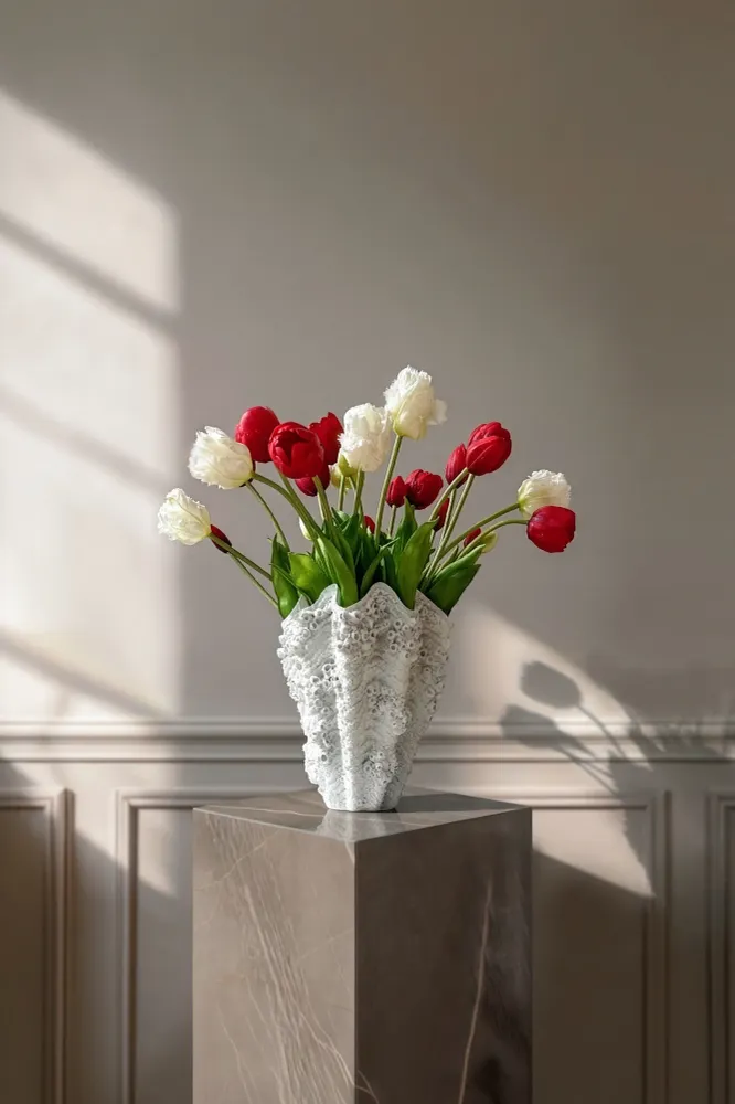 Tulipanbuket No.3 - Rød/hvid