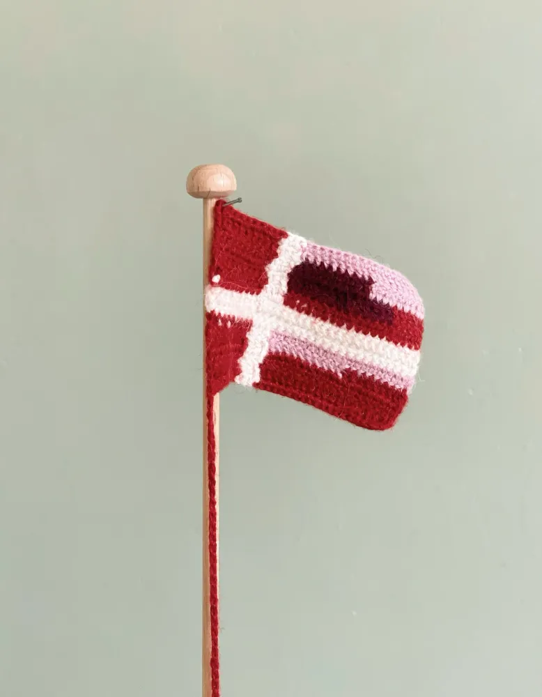 Strikket Flag på Flagstang