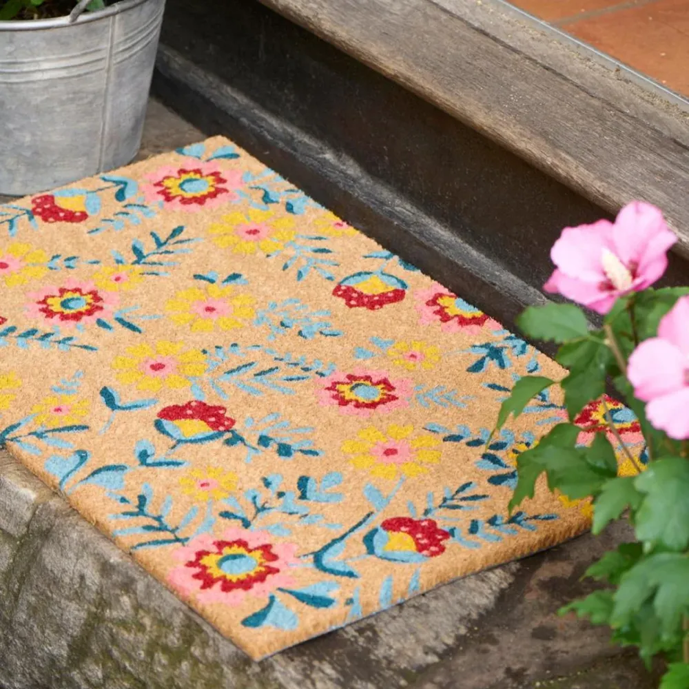 Ib Laursen - Dørmåtte – blomster 45 x 75 cm