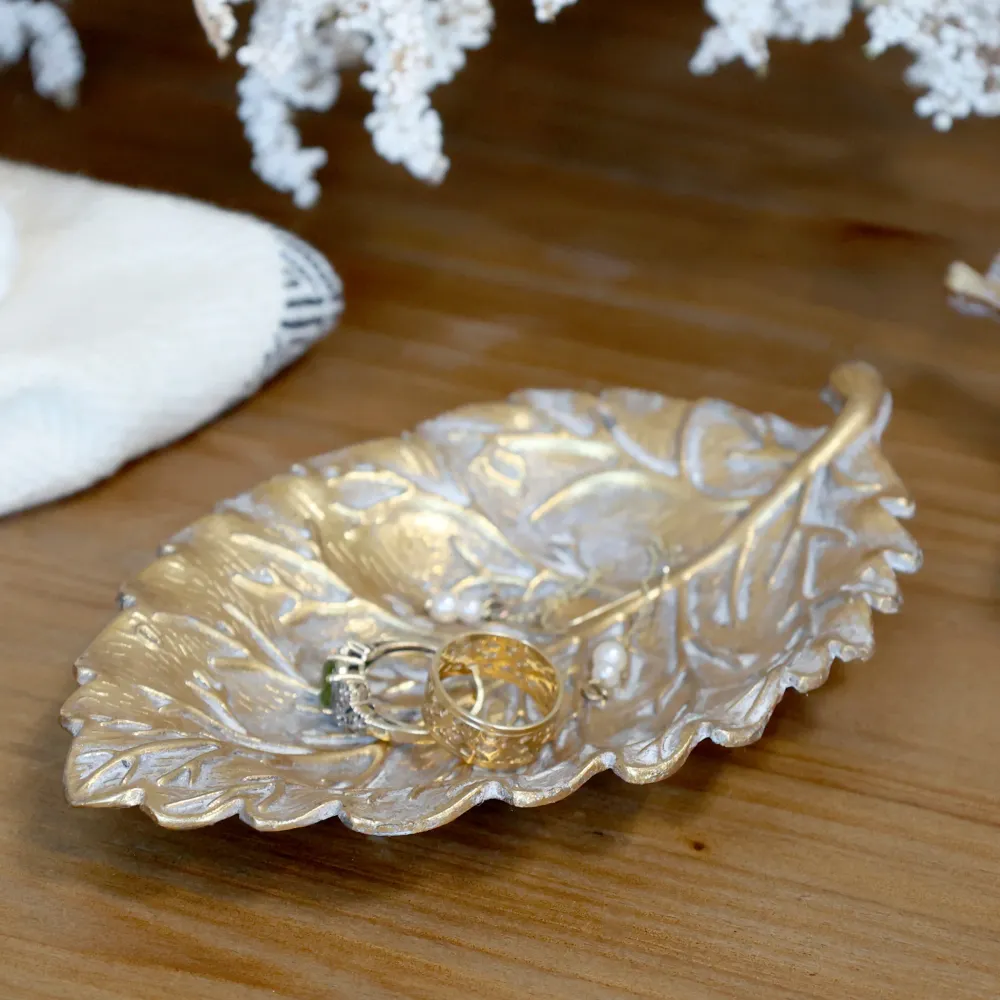 Fad med blad - Antique messing - Chic Antique