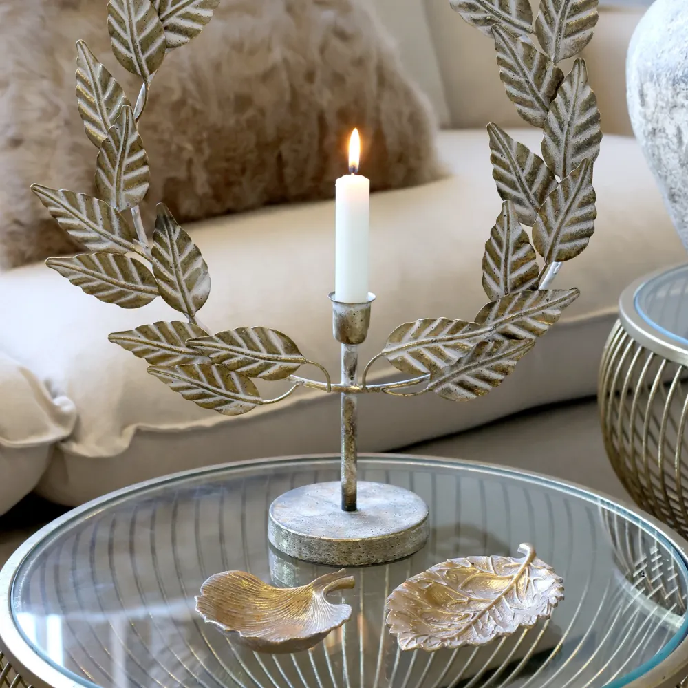 Fad med blad - Antique messing - Chic Antique