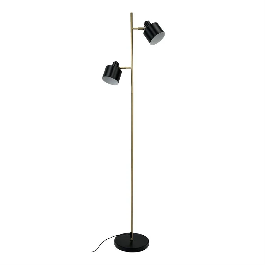 Ocean Gulvlampe - Sort/Messing