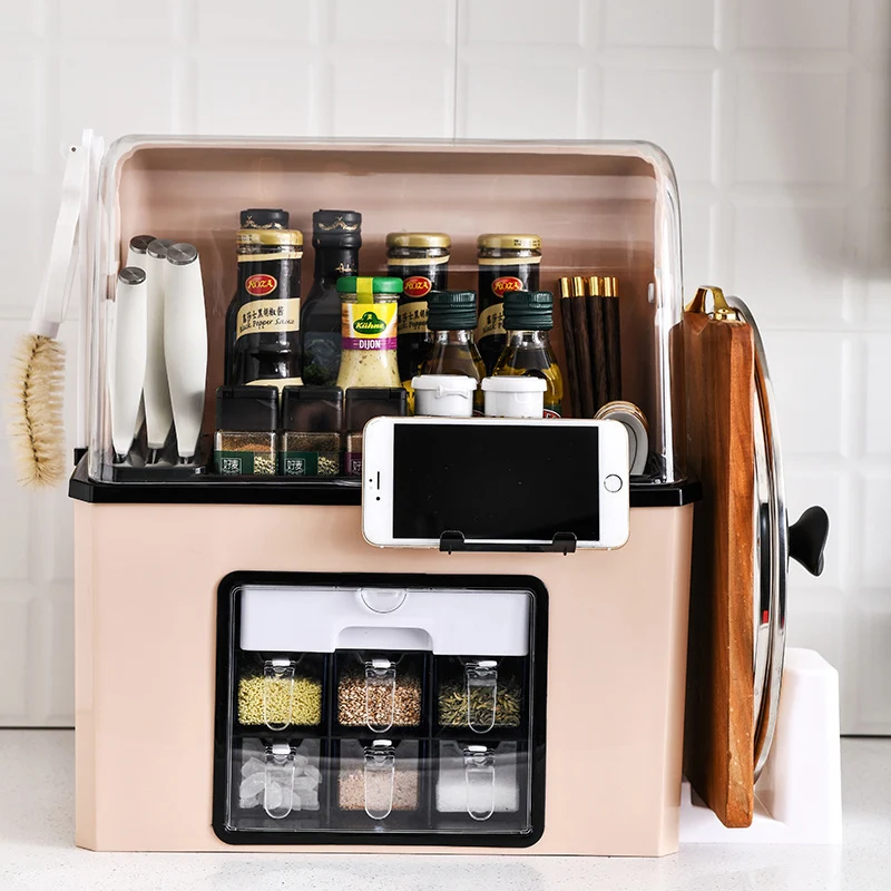 Adaptive Kitchen Storage & Knife Rack Khaki