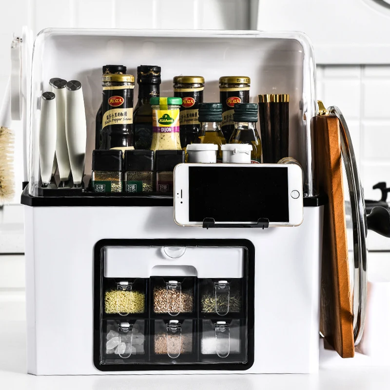 Adaptive Kitchen Storage & Knife Rack Khaki