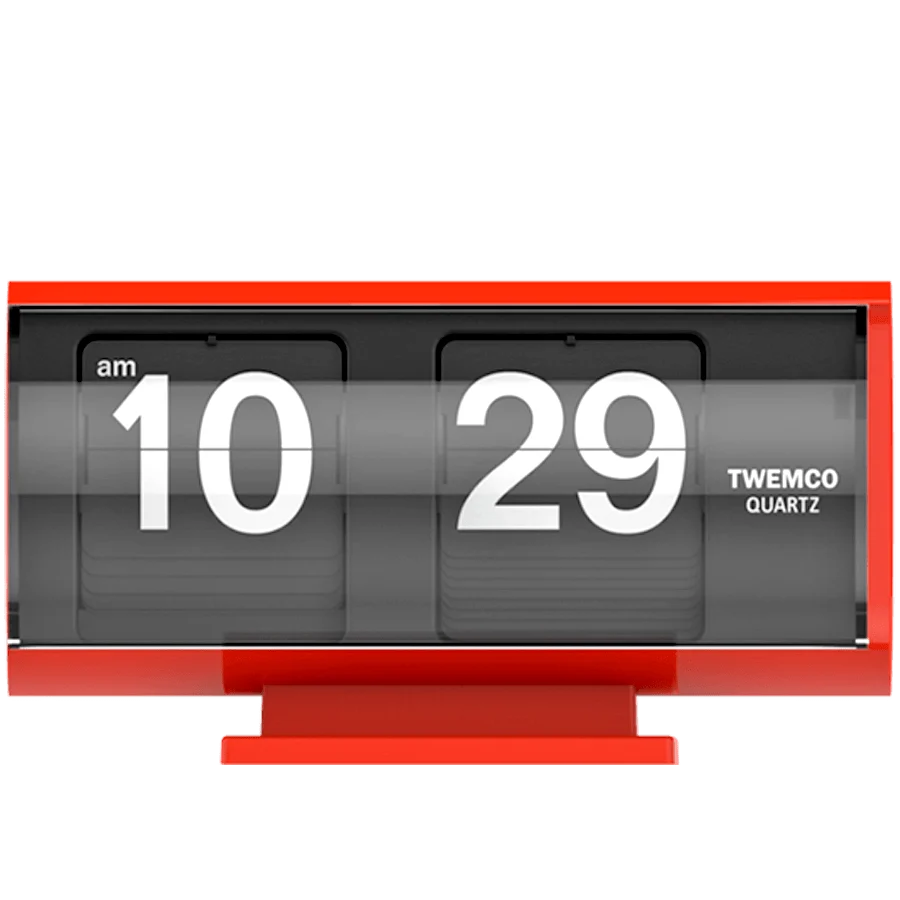 TWEMCO SMALL FLIP CLOCK QT-30T RØD