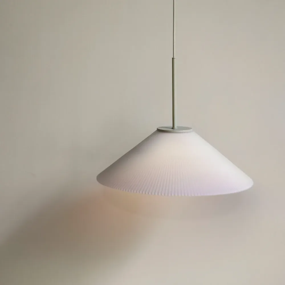 Pendel Solid i hvidt glas