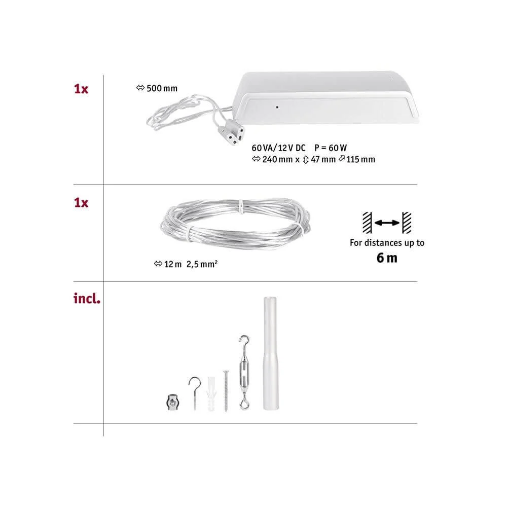 Corduo Rope System Basic Set Chrome-Matt