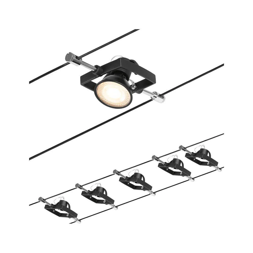 Corduo Rope System Mac II Basic Set Black-Matt, Chrome