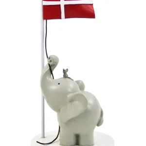 LED Cupcake Kids Friis Bordflag - Elefant & Mus