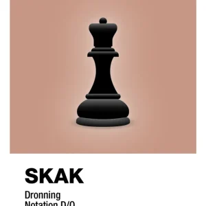 plakat: spillebrikken dronning i ebony - powder 60
