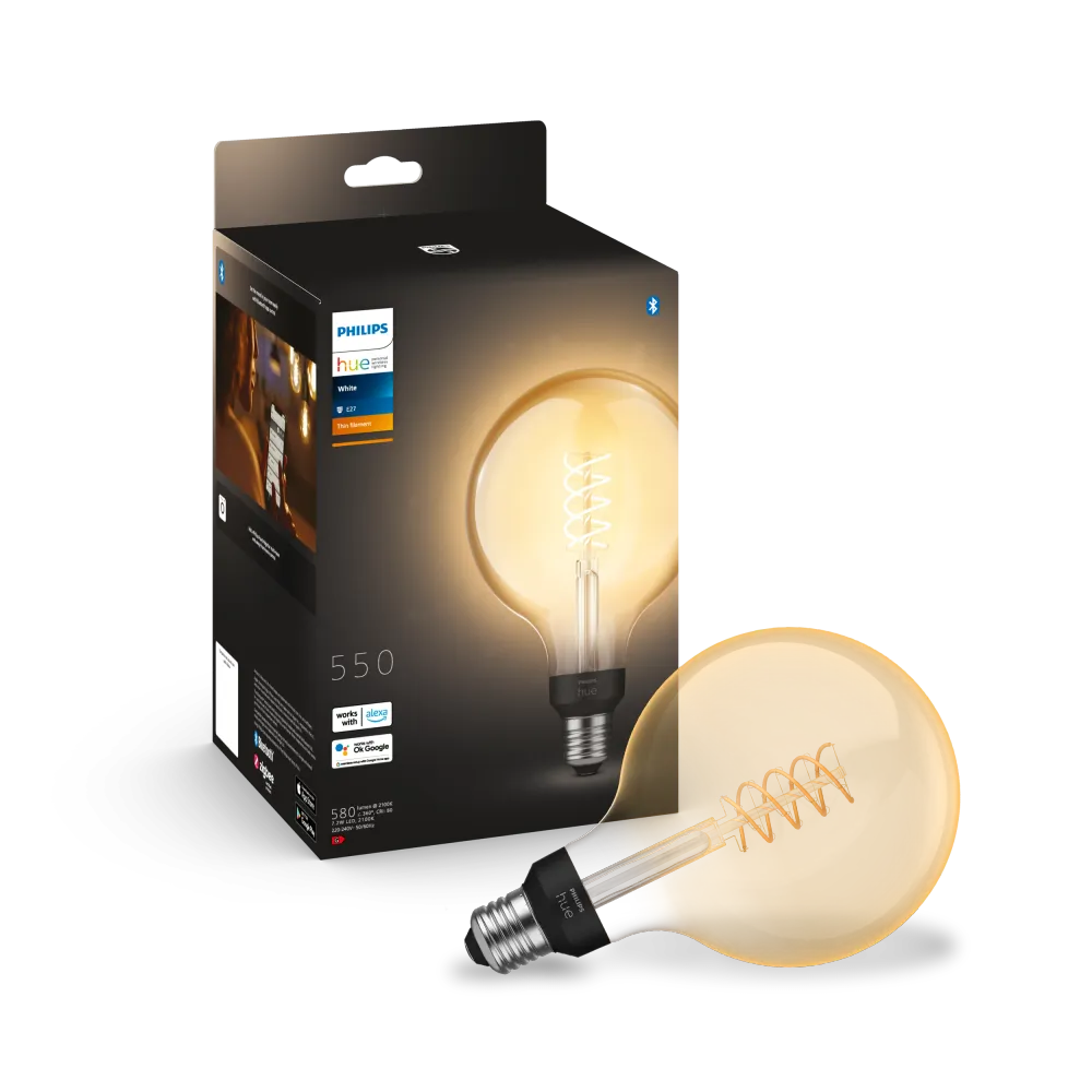 Philips HueW 7.2W Fil G125 E27 EUR