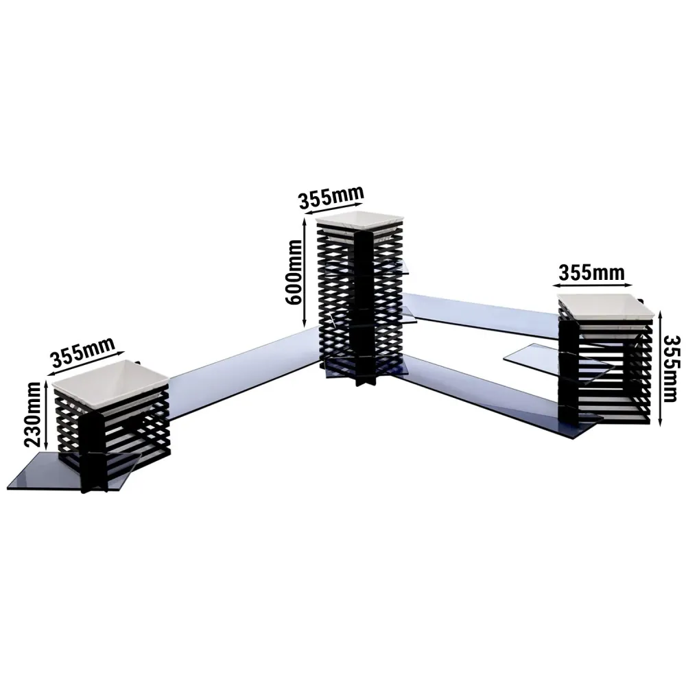 Kagestand/ buffetstativ af plexiglas - Onyx