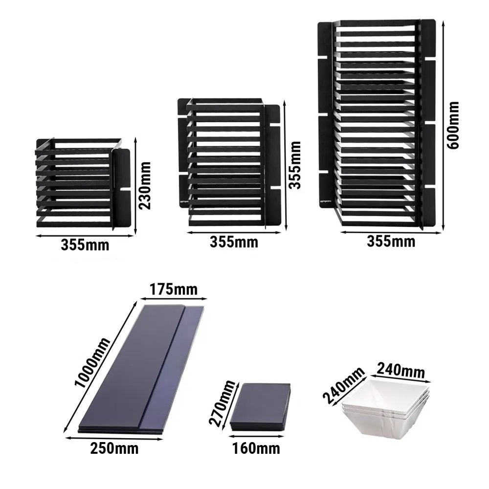 Kagestand/ buffetstativ af plexiglas - Onyx