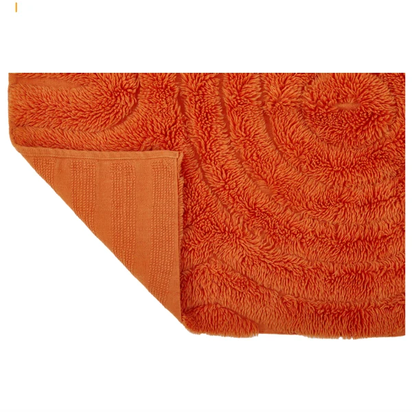 Tæppe i uld - Langhåret - Orange