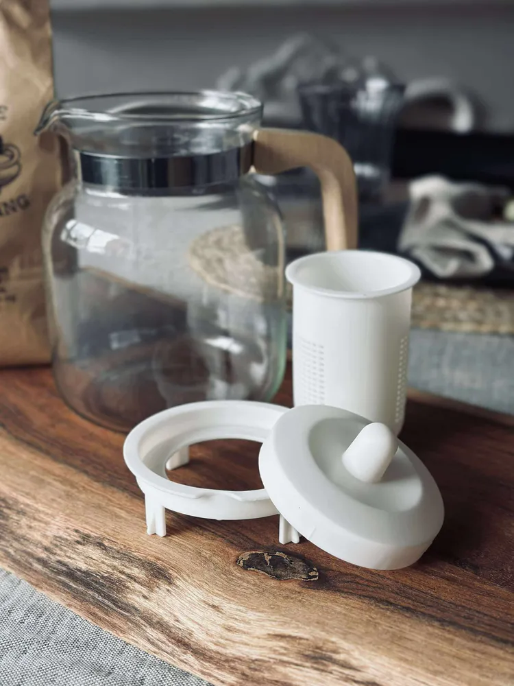 Tekande i glas - 1500 ml.