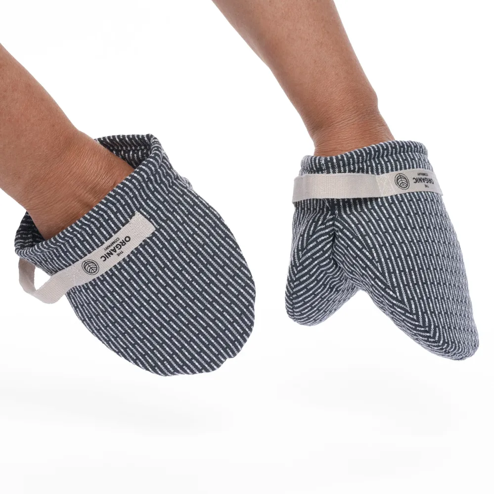 Mini Oven Mitts i økologisk bomuld fra Organic Company, Evening Grey